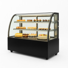ВІТРИНА ХОЛОДИЛЬНА HURAKAN HKN-LPD210 BLACK (1,2 м, кругла)