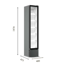 Холодильна шафа AMAZON ECONOMY Crystal (400 л) чорна