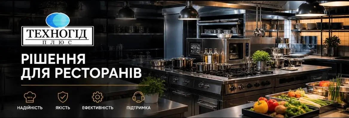 Рішення для ресторанів — професійне кухонне обладнання ТЕХНОГІД ПЛЮС